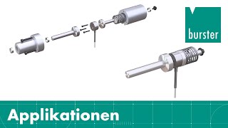 Einbaubeispiel Kraftsensor  vorgespannt mit extremem Überlastschutz und maximaler Messgenauigkeit [upl. by Godrich]