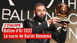 Karim Benzema Real Madrid sacré Ballon dOr 2022 [upl. by Sivram]