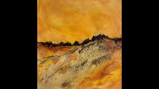 Abstract Desert Landscape lesson  watercolorsjeanlurssencom [upl. by Arahset]