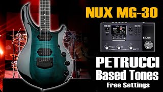 Nux MG 30 PetrucciBased Tone Clean and Distortion [upl. by Gordon869]