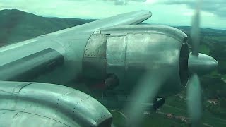 Lowaltitude flight onboard SCFA L1049 Super Constellation above western Switzerland [upl. by Aniraad236]