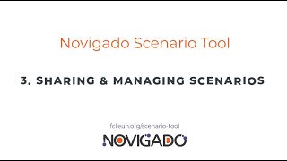 Novigado Scenario Tool  Tutorial 3 [upl. by Aribold]