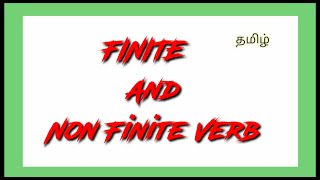 Finite And Non Finite Verbtamil explain [upl. by Ludlow]