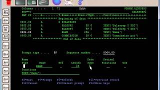 AS400 Tutorial  Coding a Database File [upl. by Voletta459]