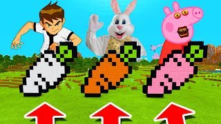 Minecraft PE  DO NOT CHOOSE THE WRONG CARROT Ben 10 Easter Bunny amp Peppa Pig [upl. by Stoddart]