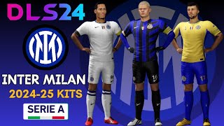 DLS 24 KITS INTER MILAN 202425 ⚫🔵  Dream league soccer 2024 [upl. by Aihsatal]