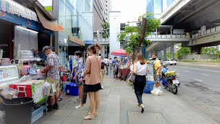 Bangkok Walk from Saladaeng to Chong Nonsi  Silom Road • 4k 60fps [upl. by Lehsreh]