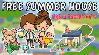 FREE Aesthetic Summer House ☀️💦 Toca Boca Free House Ideas 🤩 TOCA GIRLZ [upl. by Arad]