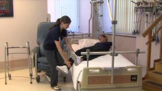 Occupational Therapy Getting from Bed to Chair Total Hip Replacement [upl. by Audwin307]