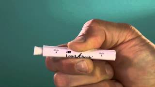 3M™ LeadCheck™ Swab Demo on Painted Wood Metal Plaster and Drywall Surfaces [upl. by Olatha]