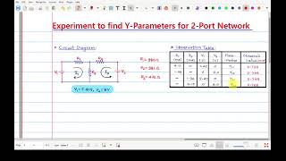 How to calculate YParameters Short ckt Admittance Parameters for a 2Port Network PartII [upl. by Emanuel]