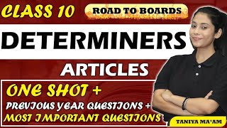 Determiners Class 10  Articles  English Grammar  Types and Examples  One Shot [upl. by Mcnamee]