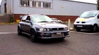 500 hp Impreza with launch control and anti lag complete with BANG between shifts [upl. by Yelserp]