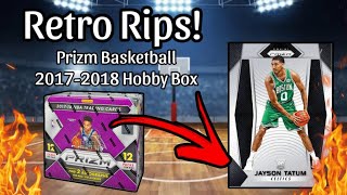 Retro Rips Prizm Basketball 20172018 Hobby Box Hunting for Jayson Tatum and Donovan Mitchell [upl. by Ettennahs93]