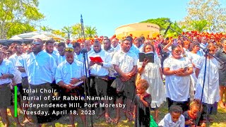 Highlight of Sir Rabbie Namalius burial Tolai community choir performance [upl. by Lehpar]