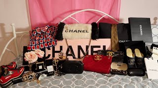 10000 Authentic Chanel flea market haul for 250 Handbags shoes belts perfume and jewelry [upl. by Elacim]