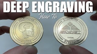 Deep Engraving Metal Coins  Full Instructions amp Fiber Laser Settings [upl. by Atikel]