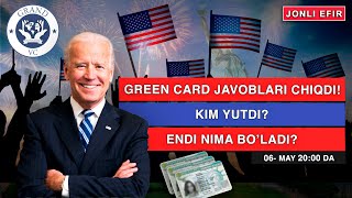 Green Card javoblari chiqdi Kim yutdi Endi nima boladi [upl. by Kcirdehs]