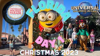 Universal studios Christmas week  Macy’s parade  Florida vlog [upl. by Airehs]