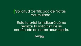 Certificado de Notas Acumulado [upl. by Lihcox]