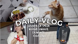 DAILY VLOG  SVUOTA LA SPESA RIORDINO FACCIAMO LE UNGHIE FARÒ I VLOGMAS  maria silvestro [upl. by Johnsson]