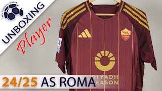 AS Roma Home Jersey 2425 Soulé CWJ2 Player Version Unboxing Review [upl. by Nylrak]