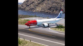 Crazy Takeoff Boeing 737 Max Norwegian from Short Runway [upl. by Retniw]