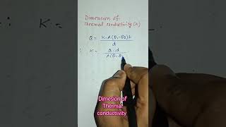 Dimension of Thermal Conductivity shortstrending shortsfeed [upl. by Legir]