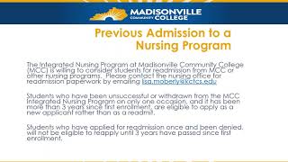 Madisonville Community College NURSING 2021 SPRING Online Preadmission conference [upl. by Leonanie]