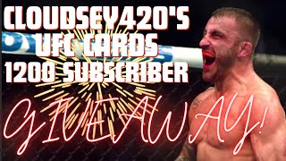 Cloudsey420s UFC Cards 1200 subscriber UFC 298 GIVEAWAY THANK YOU ALL FOR THE CRAZY SUPPORT [upl. by Katheryn]