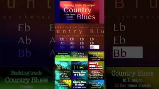 Country Blues backing tracks in all 12 keys Play along and enjoy [upl. by Eenot]