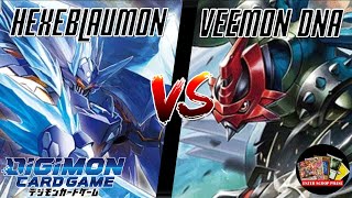 Hexeblaumon VS Veemon DNA  Digimon TCG Gameplay [upl. by Tomasz953]