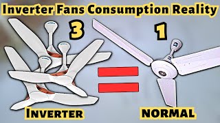 Power Consumption Normal Fan vs Inverter AC DC BLDC Ceiling Fan [upl. by Islehc]