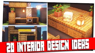 Minecraft  20 Interior Decoration Ideas and Designs Inspiration amp Tips [upl. by Switzer782]