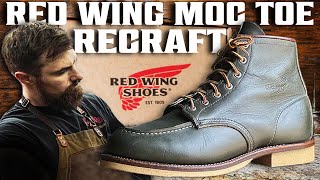 I TRANSFORMED these RED WING Moc Toes  TOTAL RECRAFT [upl. by Enotna]