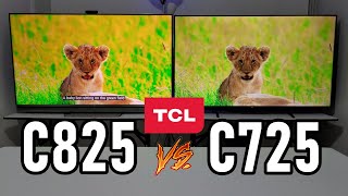 TCL C825 vs C725 Mini LED vs Direct LED ¿Tienen HDMI 21 y Dolby Vision [upl. by Hairahcez]