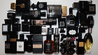 30 чорних ФЛАКОНІВ моєї ПАРФУМЕРНОЇ колекції🖤CHANEL🖤TOM FORD🖤KILIAN🖤JO MALONE🖤DALI🖤ROBERT PIGUET🖤YSL [upl. by Korwun]