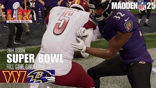 Washington Commanders vs Baltimore Ravens  Madden NFL 25 Simulation madden25 [upl. by Raknahs]