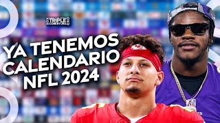 Análisis y reacciones del calendario NFL 2024  Triple Cobertura [upl. by Aihsekat]