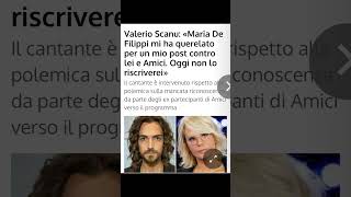 Valerio Scanu quotMaria De Filippi mi ha querelatoquot notizie televisione mariadefilippi [upl. by Jervis784]