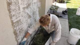 Apply a stucco base coat and skip trowel finish [upl. by Moreland177]