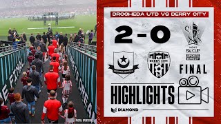 Drogheda United 20 Derry City  Sports Direct FAI Cup Final Highlights  10112024 [upl. by Airamas]