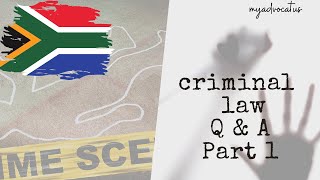 Criminal law Revision part 1 South Africa [upl. by Cad]