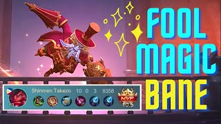 Fooling Around With A Full Magic Bane Build  Mobile Legends Shinmen Takezo [upl. by Llehsim]