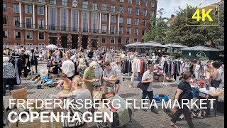 COPENHAGEN  Frederiksberg Flea Market  4K Walk [upl. by Arnelle733]