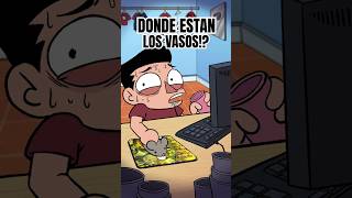 DONDE ESTAN LOS VASOS shorts animacion vasos madre [upl. by Vories]