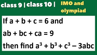 Find a3  b3  c3 3abc A nice Algebra problem  Class 9 Maths Maths  maths [upl. by Isadore]