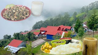 24 Hours in a Rural Village Homestay  Cooking and Eating Local Traditional Nepali Foods [upl. by Oaks97]