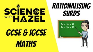 How To Rationalise Surds  GCSE amp IGCSE Maths  AQA Edexcel CIE OCR [upl. by Analli656]