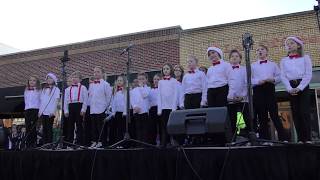 Pittsboro Elementary School Chorus performs quotReindeer on the Roofquot during Christmas Tree Celebration [upl. by Meldoh]